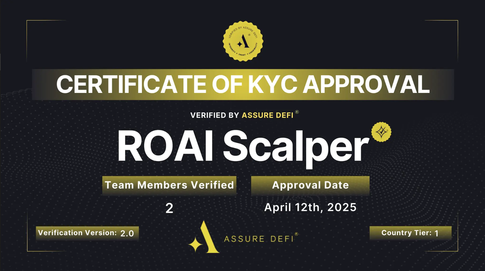 AssureDefi KYC Verified